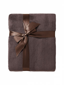 Плед плюшевый 150x200 темно-коричневый