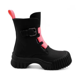 Ботинки демисезонные 4446-1 черно розовые - М+д фото 2