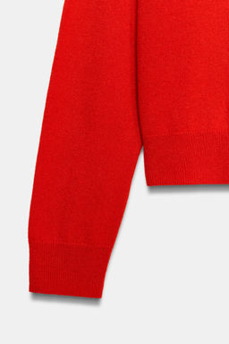 WOOL BLEND V-NECK JUMPER - Zara фото 16