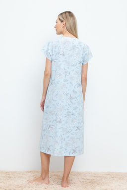 VERY NEAT _ Е 10039/голубое стекло,цветочный ажур сорочка жен  фото 3