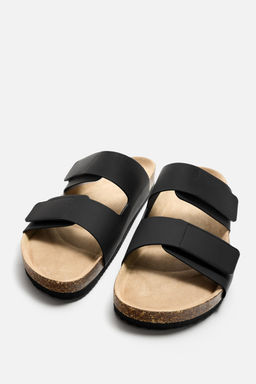 RUBBERISED DOUBLE STRAP SANDALS - Zara фото 4
