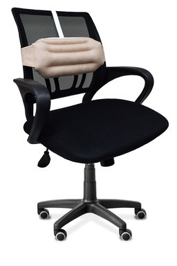 Подушка под спину Офис Крафт с лузгой гречихи