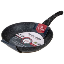 СКОВОРОДА AGNESS С АНТИПРИГАРНЫМ ПОКРЫТИЕМ BLACK MARBLE, 24Х4,8СМ  фото 3