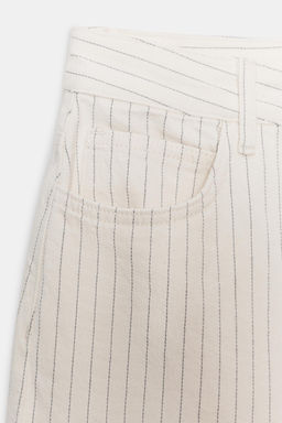 JEANS ZW COLLECTION WIDE LEG RAYAS TIRO ALTO / Crudo - Zara фото 9