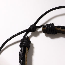 Цена за 2 шт. Браслет кожа «Стиль» сердце, чёрно-красный, d=7 см