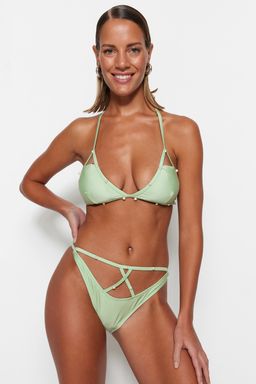 TRENDYOLMILLA Siyah Cut Out/Pencereli High Leg Bikini Alt? TBESS23BA00014  фото 13
