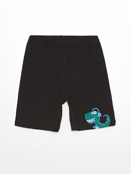 Beli Lastikli Bask?l? Erkek ?ocuk Pijama ?ort