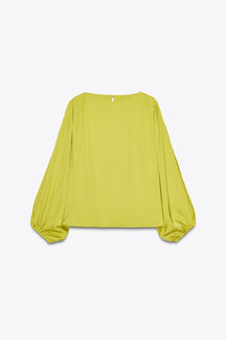 SATIN TOP WITH CUT-OUT SLEEVES - Zara фото 5