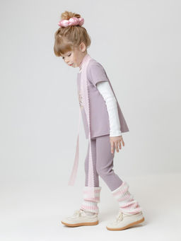Лосины Crockid голубой для девочки хлопок с эластаном фото 4