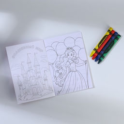 Подарочный набор, блокнот - раскраска, мелки 4 шт. Волшебный единорог