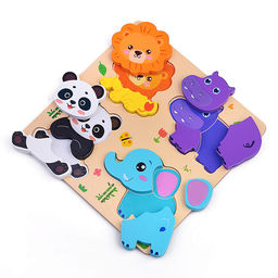 Пазл-вкладыш "Зоопарк"