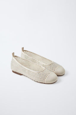 GLITTER BALLERINA SHOES WITH TOECAP - Zara фото 2