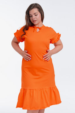 Платье женское из кулирки Чейси 2 оранжевый - Амадэль фото 20