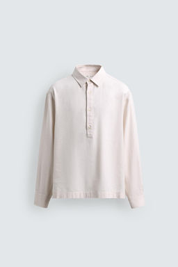 CAMISA POLO ALGOD?N - LINO / Crudo - Zara фото 7