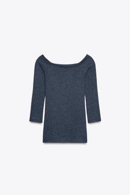 BOAT NECK T-SHIRT - Zara фото 5
