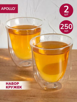 Набор бокалов с двойными стенками APOLLO "Campana" 250 мл 2 пр.