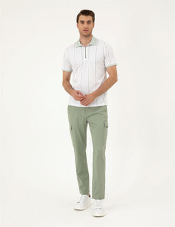 Ye_il Regular Fit Kanvas Pantolon