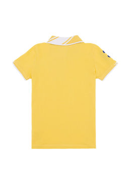Светло-желтая футболка с воротником-поло для мальчиков - U.s. polo assn фото 2