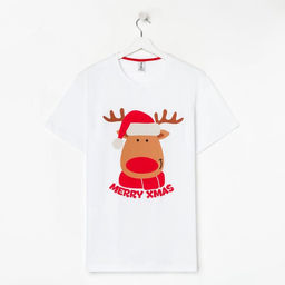 Футболка мужская KAFTAN «Merry Xmas» размер 52