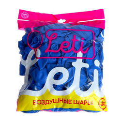 Воздушные шары латексные 12", пастель, 100 шт., синие