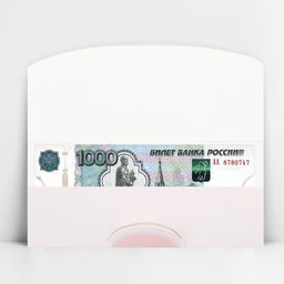 Цена за 5 шт. Конверт для денег фигурный «Единорожка», 17.5 х 8 см