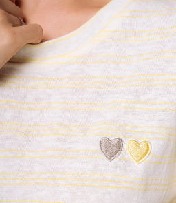 Футболка #КТ9101 (2), жёлтый, белый