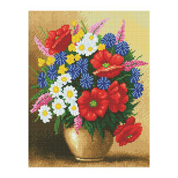 Алмазная мозаика 30*40см "Букет с маками" 29цв. (АМП3040_47518, "ТРИ СОВЫ") полное заполнение