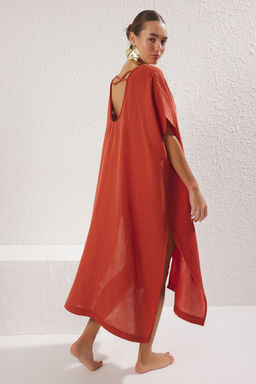 Kiremit Dokuma Muslin Plaj Uzun Plaj Kimono&Kaftan TBESS25KM00016 - Trendyolmilla фото 3