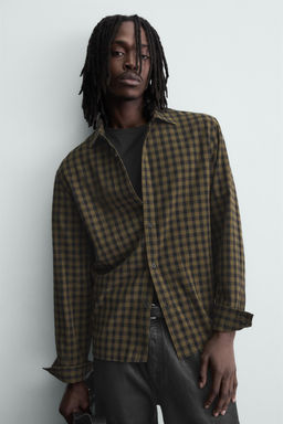 RELAXED FIT CHECK SHIRT - Zara фото 6