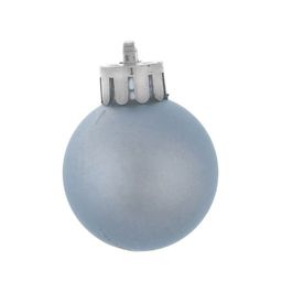 Набор из 12шт Украшение новогоднее Шар "Голубой шелк", D4 см, L9,5 W9,5 H10,5 см