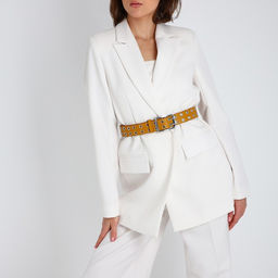 Ремень женский, ширина 4 см, люверсы, винт, пряжка металл, цвет горчичный - Simaland фото 2