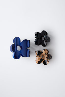 3-PACK OF FLOWER HAIR CLIPS - Zara фото 4