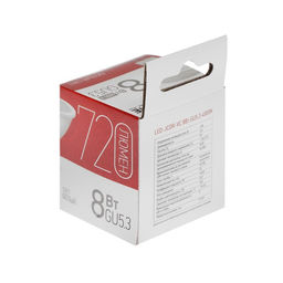 Цена за 3 шт. Лампа светодиодная IN HOME LED-JCDR-VC, GU5.3, 8 Вт, 230 В, 4000 К, 600 - 720 Лм