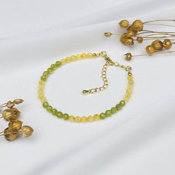 Браслет из Цитрина и Хризолита - Радуга самоцветов фото 2