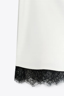 SATIN HALTER TOP WITH LACE - Zara фото 13