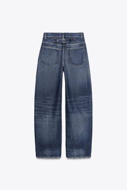 TRF STRAIGHT WIDE HIGH-WAIST JEANS - Zara фото 9