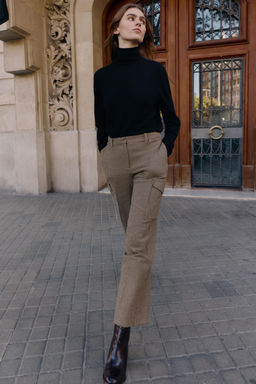 HOUNDSTOOTH CARGO TROUSERS