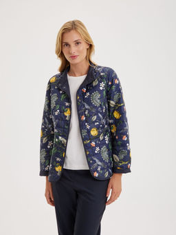 Куртка женская двухсторонняя LS-303219-DN, 
темно-синий/принт лимоны - Steinberg фото 5