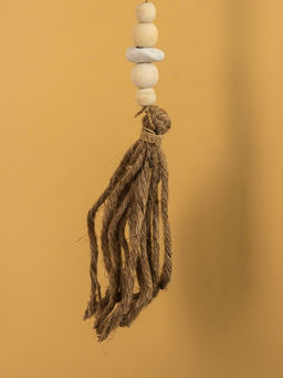 Подвеска декоративная "Сердечки" дерево, камень 13х3х100 см