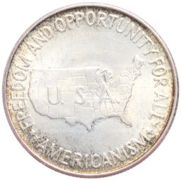 1/2 доллара (50 центов) 1952 года США Джордж Вашингтон Карвер и Букер Талиафер Вашингтон