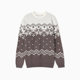 Свитер вязаный новогодний KAFTAN Scandinavia, размер 44, серый