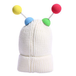 Карнавальная шапка Глазастик с рожками р-р 56-58, цвет белый - Simaland фото 3