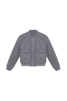TRENDYOLMILLA Koyu Vizon Regular Kal?p Orme Kase Bomber Ceket Mont TWOAW25MO00085 фото 13