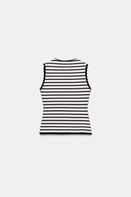 TOP CHALECO RAYAS BOTONES / Rayas