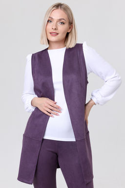 Жилет эко-замша 4241/02/Пыльно-голубой - Rise фото 18