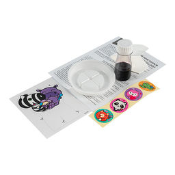 Выращивание кристаллов Стикерняшки "Мороженое для друзей", фиолетовый кристалл