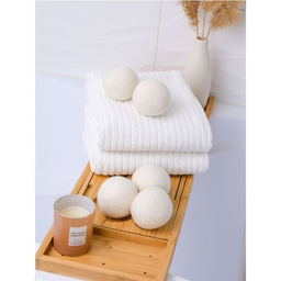 Шарики для стирки и сушки белья, набор 6 шт., натуральная шерсть