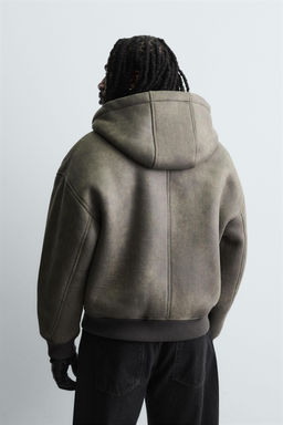 DOUBLE-FACED FAUX LEATHER WASHED JACKET - Zara фото 2