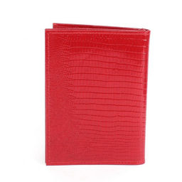 Обложка для авто+паспорт-Croco-ВП-102 натуральная кожа красный игуана (73) 265398  фото 2