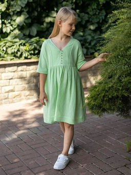 Платье из муслина дев. О56363 - Карамелли фото 10